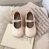 Zapatos Casuales de Cuero para Niñas 2025 Verano Nuevos Simples Versátiles Estilo Coreano Suela Suave Zapatos Bajos para Bebé Antideslizantes Zapatos de Una Sola Pieza