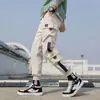 Pantalones Cargo Finos de Verano de Moda Estilo Coreano para Hombre, Pantalones Deportivos Jogger Sueltos Casuales para Hombre