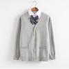 Uniforme de classe de estudante Uniforme escolar Terno Masculino e Feminino Estilo universitário Estilo coreano Estudantes do ensino médio e médio Cardigan Suéter JK Uniforme Desempenho CustoTamanho