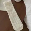 Calcetines de encaje estilo coreano INS para mujer, calcetines dulces de lazo hasta la mitad de la pantorrilla, calcetines largos florales, calcetines holgados de lunares estilo japonés