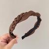 Francês Retro Design Sense Trança Cruz Cabelo Hoop Cranial Alto Rosto Versão Coreana All-match Cabelo Prensado Faixa de Cabelo Acessórios de Cabelo para Mulheres
