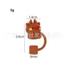 Navidad Nueva Transfronteriza Cubierta de Paja de 8 mm Reno Goma Suave Caja de Regalo de Navidad Tapón de Paja de Dibujos Animados Tapa Antipolvo Cubierta Antipolvo