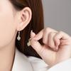 Gancho de Orelha Minsheng Jade Hetian/Ágata Vermelha Geométrico Simples Feminino Outono 2022 Design de Nicho Retro Alto Estilo