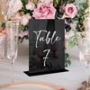 BT302 tarjeta de mesa acrílica rectangular en blanco transfronteriza número de mesa para boda tarjeta de mesa DIY tarjeta de asiento personalizada