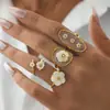 Anillos con un nicho, sensación de alta gama, lujo ligero, empaque de joyería estilo ins, joyería de diseño de concha y flor para mujer, venta al por mayor transfronteriza de verano