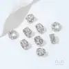 Cuentas Espaciadoras de Zirconia con Forma de Copo de Nieve y Cuentas de Barril con Recubrimiento de Platino de Cobre de Larga Conservación de Color Colgante Passepartout Accesorios de Joyería para Bricolaje