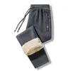 Pantalones de chándal de forro polar de cordero, forrados de forro polar, engrosados, cálidos, casuales, para exterior, deportivos, de algodón, para hombre, invierno, nuevo, otoño e invierno