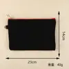 Bolsa de Lápices de Lienzo en Blanco Casual Estilo Japonés y K Hecha a Mano DIY Bolsa de Lienzo Pintada a Mano Bolsillo para Monedas con Cremallera para Teléfono Móvil Bolso de Mano