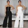 C7628 Moda Europeia e Americana Transfronteiriça Aliexpress Amazon Macacão Casual Sexy de Tubo Sem Costas com Pernas Largas Feminino