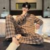 Pijama para Hombre Primavera y Otoño Algodón Puro Manga Larga Algodón 2025 Nuevo Estilo para Hombre Se Puede Usar Afuera Talla Grande Conjunto de Ropa para el Hogar