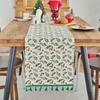 Yimanqi Yun Caminho de Mesa Estampado Bandeira de Mesa Decorativa de Natal Verde Dourado Folha de Ouro Mesa de Centro Gabinete de TV Tapete de Chá Retangular Fábrica
