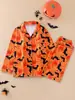 Conjuntos de Pijama de Manga Larga para Mujer, Seleccionados Cuidadosamente, Estilo Europeo y Americano, para Primavera y Otoño, Ropa de Casa Casual con Cuello, Corte Holgado, Venta al por Mayor