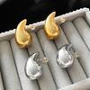 Europa e Estados Unidos bv ouro e prata tridimensional gota de água brincos nicho design sentido avançado brincos de vento frio brincos temperamento único