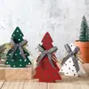 Árbol de Navidad de Madera con Puntos de Navidad y Cuadros Buffalo Adorno de Escritorio Decoración de Bandeja Escalonada para Cocina Decoración del Hogar