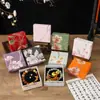 Caja de Empaque Cubierta Cielo y Tierra con Flor y Brocado Estilo Chino Caja de Papel para Empaque de Joyería Caja de Exhibición Larga para Regalo