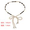 Cinturón tejido de estilo étnico para mujer, falda vintage combinable, cadena decorativa informal para la cintura, accesorios bohemios distintivos para mujer.