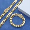 Pulseras Personalizadas para Hombre Hip-Hop Europeo y Americano Cadena Cubana Brillante de Oro de 14K Tendencia Versátil Joyería Transfronteriza Accesorios Más Vendidos