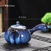 Forno mudar lado punho cerâmica bule para fazer chá único pote Tianmu esmalte filtro chaleira média kung fu chá set escritório