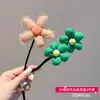 Palillo para Moño de Flor para Niños, Accesorio para Moño Perezoso para Niñas, Lindo Moño de Flor para el Cabello, Accesorio de Flor para el Cabello