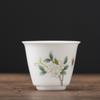 Juego de té kung fu Ning Xuan Taza de té cerámica hecha a mano porcelana jade blanco taza maestra cerámica de pared delgada taza individual logotipo personalizado