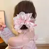 Estilo College Renda Quatro Camadas Renda 2025 Novo Estilo Coreano Coque Suave Elástico de Cabelo Corda de Cabelo Corda de Cabelo