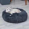 Esterilla para perrera suministros para mascotas felpa nido grande para gatos cálido de invierno cama redonda para mascotas transpirable lavable