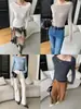 Sisann Otoño Nuevo Llegado Mezcla de Lana Estilo Francés Hombros Descubiertos Ajustado Suéter de Punto SN9301