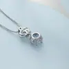 Colar de coroa de prata personalizado corrente de clavícula feminina japonesa e coreana 925 pingente de prata namoradas presente presente de aniversário jóias