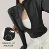 Transpirable Ajustado Secado Rápido Manga Larga para Mujer Delgado con Forro Polar Adelgazante para Correr Fitness Top Exterior Sensación de Alta Gama Ropa Deportiva para Yoga