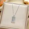 Moda Leve Luxo Titânio Colar de Aço Feminino Simples All-match Requintado Pingente de Zircão Internet Celebridade Clavícula Cadeia Nicho Jóias de Alta Qualidade