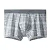 Ropa interior de hombre fina de verano, algodón puro, de tiro medio, transpirable, antibacteriana, talla grande, bóxer, disponible para venta al por mayor