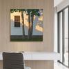 Pintura decorativa de estilo nórdico moderno, cuadro colgante de nicho cuadrado, cuadro de cabecera para dormitorio, cuadro decorativo para casa de familia, cuadro de paisaje