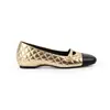 Padrão Pele de Ovelha 2026 Novo Estilo Cor Uva Mesmo Modelo de Ma, com Salto Escondido de 3cm, Sapatos de Tira Única Acolchoados Color-Blocking Estilo Chanel