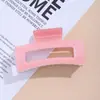 Estilo Coreano Transfronteiriço Rosa Pêssego Gradiente Borda Branca Presilha de Garra Irregular Oca Geométrica Presilha de Tubarão Parte de Trás da Cabeça Coque Estilização de Cabelo Atacado