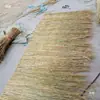 Decoraciones de techo estilo casa de campo con paja, cortinas de paja aisladas y resistentes a las heladas, fardos de paja y paja seca