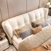 Estilo Creme Luz de Cama Luxo Ins Estilo Tecido Cama Cama de Casal Cama de Tecido Quarto Principal Cama Celebridade da Internet Moderna Simples Tecnologia Cama de Tecido
