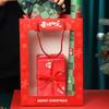 Bolsa de regalo de Navidad, bolsa de regalo, ramo de manzana, caja de regalo, bolsa de dulces portátil, bolsa de embalaje de fruta de Navidad de Nochebuena