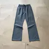 AUTICUP pantalón de verano scimitar bootcut textura fresca sensación fresca holgado microcampana pierna recta adelgazante muestra piernas largas pantalones largos casuales