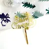Copyright transfronteiriço ins estilo Natal acrílico cartão de inserção cartão de inserção de cartão de bolo de Natal decoração de bolo fontes do partido