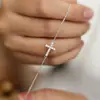 Tendencia de Comercio Exterior Europeo y Americano Pulsera Cruzada Hip Hop para Mujer Estilo Japonés y Coreano Simple Fresca Pequeña Completa de Diamantes Moda Joyería de Mano
