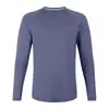 Roupas Fitness Slim Fit com Stretch Masculinas Camiseta de Manga Longa Esportes Corrida Treinamento Base Secagem Rápida Top Fino Outono