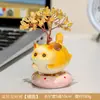 Árbol de la Fortuna de Cristal Creativo que se Mueve Gato Giratorio Decoración de Escritorio de Oficina Regalo de Cumpleaños Adorno de Escritorio Gatito