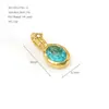 Nuevo Estilo Europeo y Americano Acero Inoxidable 316 Colgante de 12 Piedras de Nacimiento para Mujer, Moda Transfronteriza Chapado en Oro de 14K Accesorio de Joyería Simple y Elegante