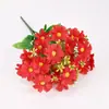 Flor artificial Flor falsa 28 cabeças Orquídea saltitante Margarida Flor decorativa Flor de seda Flor de plástico Flor de pano Engenharia externa Crisântemo