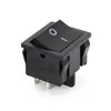 Interruptor Kcd5 Forma de Barco Doble Negro Sin Luz 4 Pines 2 Velocidades Cubierta Verde con Luz Balancín Interruptor Forma de Barco para Embarcación 250V