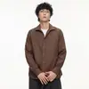 Camisa Masculina de Manga Longa Camisa com Lapela 2026 Outono Novo Estilo Japonês Cor Pura Retrô Tendência Jaqueta Versátil Algodão