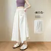 Pantalones culotte de lino color albaricoque de pierna ancha para mujer, verano finos estilo nuevo, de cintura alta, adelgazantes, fluidos, seda de hielo, pantalones de nueve puntos Yamamoto