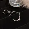 Pulseira Ajustável Full Diamond Zircônia Estilo Coreano 2025 Novo Design de Nicho Joia de Mão Versátil Joias Simples Exquisite