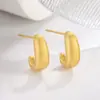 Pendientes Mini Cepillados Vintage en Forma de C para Mujer, Accesorios de Oreja Únicos y de Nicho para Otoño e Invierno, Lujo Ligero con un Toque de Alta Gama, Pendientes Pequeños y Exquisitos