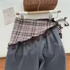 Bufanda de Sarga Serie Cuadros Colgante para Mujer Ropa de Abrigo para Superponer Cubre Trasero Falda-Pantalón Media Falda Bufanda Protectora de Cuello Bufanda Fina